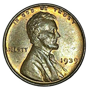 1939-P Gem Uncirculated Red Lincoln Wheat Penny